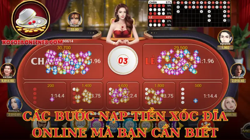 Các bước nạp tiền xóc đĩa online mà bạn cần biết